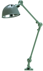 14" Uniflex Machine Lamp; 120V, 60 Watt Incandescent Light, Screw Down Base, Oil Resistant Shade, Gray Finish - Benchmark Tooling