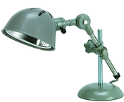 6" Uniflex Machine Lamp; 120V, 60 Watt Incandescent Light, Portable Base, Oil Resistant Shade, Gray Finish - Benchmark Tooling