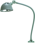 24" Uniflex Machine Lamp; 120V, 60 Watt Incandescent Light, Screw Down Base, Oil Resistant Shade, Gray Finish - Benchmark Tooling