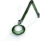 Green-Lite® 5" Racing Green Round LED Magnifier; 43" Reach; Table Edge Clamp - Benchmark Tooling