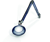Green-Lite® 5" Spectra Blue Round LED Magnifier; 43" Reach; Table Edge Clamp - Benchmark Tooling