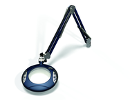 Green-Lite® 6" Spectra Blue Round LED Magnifier; 43" Reach; Table Edge Clamp - Benchmark Tooling