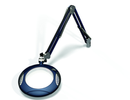Green-Lite® 7-1/2" Spectra Blue Round LED Magnifier; 43" Reach; Table Edge Clamp - Benchmark Tooling