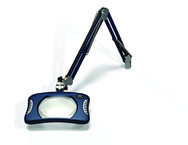 Green-Lite® 7" x 5-1/4"Spectra Blue Rectangular LED Magnifier; 43" Reach; Table Edge Clamp - Benchmark Tooling