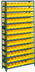 36 x 18 x 48'' (96 Bins Included) - Small Parts Bin Storage Shelving Unit - Benchmark Tooling