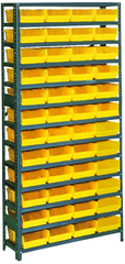 36 x 12 x 75'' (48 Bins Included) - Small Parts Bin Storage Shelving Unit - Benchmark Tooling