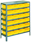 36 x 12 x 48'' (24 Bins Included) - Small Parts Bin Storage Shelving Unit - Benchmark Tooling