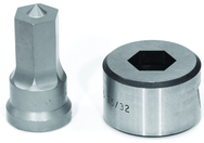PDH1/2; 1/2" Hex Punch & Die Set w/Key-Way - Benchmark Tooling