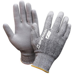 X-Large Gloves-Pure Fit - 13 Cut Lightweight Gray Cut Resistant High Performance Polyethylene (HPPE) Fiber Shell With Gray Polyurethane Palm And Fingertip Coating - Benchmark Tooling