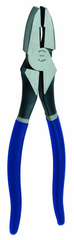 8-1/2" Linesmen Plier w/Side Cutters; Double-Dipped Plastic Handle - Benchmark Tooling