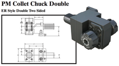 PM Collet Chuck Double (ER Style Double Two Sided) - Part #: PM93.4032ER - Benchmark Tooling