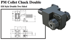 PM Collet Chuck Double (ER Style Double Two Sided) - Part #: PM93.3025ER - Benchmark Tooling