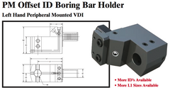 PM Offset ID Boring Bar Holder (Left Hand Peripheral Mounted VDI) - Part #: PM56.3025LS - Benchmark Tooling