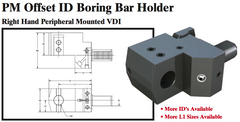 PM Offset ID Boring Bar Holder (Right Hand Peripheral Mounted VDI) - Part #: PM56.4032RS - Benchmark Tooling