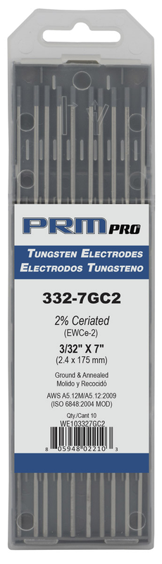 18-7GC2 7" Electrode 2% Ceriated - Benchmark Tooling