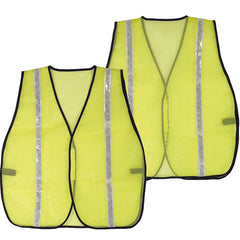 Universal Mesh Vest; Hi-Vis Lime Green, Velcro Closure - One Size Fits Most - Benchmark Tooling