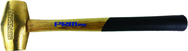 PRM Pro 10 lb. Brass Hammer with 32" Wood Handle - Benchmark Tooling