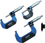 0 - 3"  3 Piece Set .0001" Graduation Mechanical Digital Outside Micrometers - Benchmark Tooling