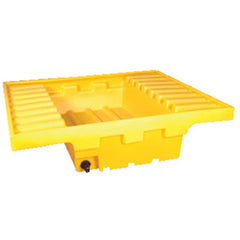 Pallet Rack-Containment Sump W/Drain - Exact Industrial Supply