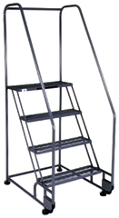 Model 4TR26E4; 4 Steps; 28 x 47'' Base Size - Tilt-N-Roll Ladder - Benchmark Tooling