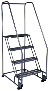 Model 2TR26; 2 Steps; 28 x 24'' Base Size - Tilt-N-Roll Ladder - Benchmark Tooling