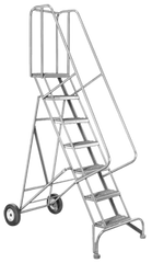 Model 6500; 6 Steps; 30 x 53'' Base Size - Roll-N-Fold Ladder - Benchmark Tooling