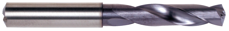 19/32 Dia. - 115mm OALTiAlN Coated-Carbide-Short Length High Performance Drill-Coolant Fed - Benchmark Tooling