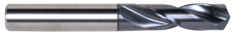 10.00mm Dia. - 87 OAL-TiAlN Coated-Carbide-Short Length High Performance Drill - Benchmark Tooling