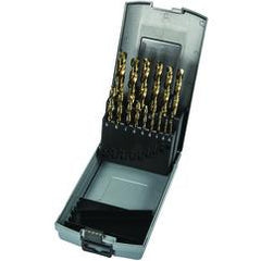 15 Pc. 1/16" - 1/2" by 32nds Cobalt Bronze Oxide Jobber Drill Set - Benchmark Tooling