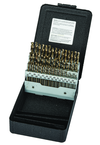 60 Pc. #1 - #60 Wire Gage Cobalt Bronze Oxide Screw Machine Drill Set - Benchmark Tooling