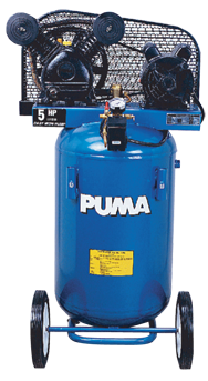 Portable Air Compressors - Model #PK5020VP; 20 Gallon / Vertical Tank; 5HP; 1PH; 115/230V Motor - Benchmark Tooling