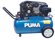 Portable Air Compressors - Model #PK5020; 20 Gallon / Horizontal Tank; 5HP; 1PH; 115/230V Motor - Benchmark Tooling