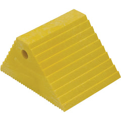 Plastic Dual Slope Wheel Chock Yellow - Exact Industrial Supply