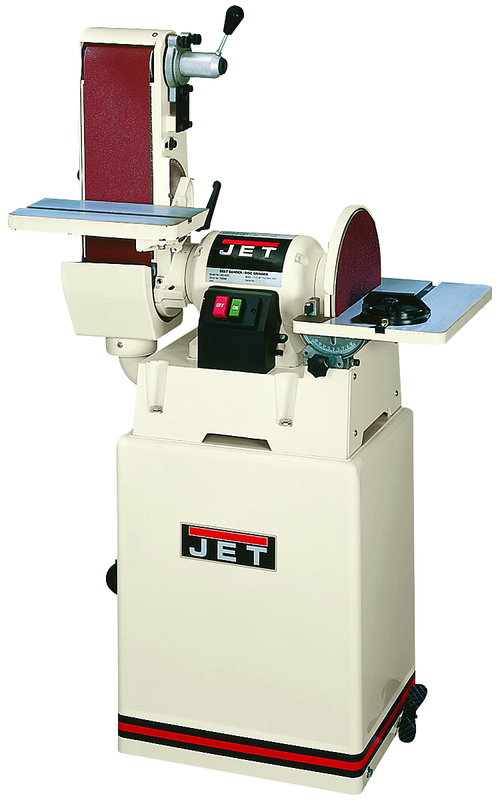 #JSG-6CS Closed Stand Combination Belt/Disc Sander; 6" x 48" Belt; 12" Disc; 1.5HP 115/230V 1PH Prewired 115V Motor; 277 lbs. - Benchmark Tooling