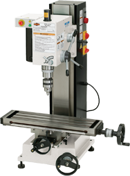 Mill with Dovtail Column - R-8 Spindle - 6-1/4 X 21-5/8'' Table - 3/4 HP - 1PH - 110V Motor - Benchmark Tooling