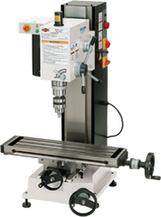 Mill with Dovtail Column - R-8 Spindle - 6-1/4 X 21-5/8'' Table - 3/4 HP - 1PH - 110V Motor - Benchmark Tooling