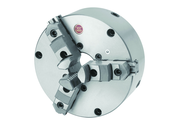 15" 3 Jaw Front Mount Scroll Chuck; Flatback; Steel Body; Top Reversible Jaw - Benchmark Tooling