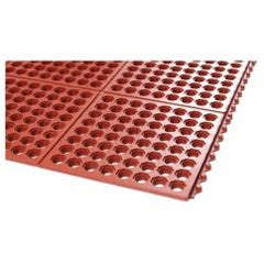 3' x 3' x 5/8" Thick Drainage Mat - Red - Benchmark Tooling