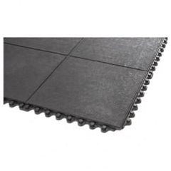 3' x 3' x 5/8" Thick Solid Deck Mat - Black - Grit Coated - Benchmark Tooling
