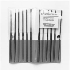 Needle File Set, 12 Piece, Plastic Handle, 4 in