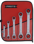 Proto® 5 Piece Offset Reversible Ratcheting Box Wrench Set - 6 and 12 Point - Benchmark Tooling