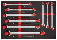 Proto® Foamed 15 Piece Combination Wrench Set- Satin- 12 Point - Benchmark Tooling