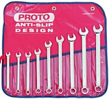 Proto® 9 Piece Full Polish Metric Combination Wrench Set - 12 Point - Benchmark Tooling