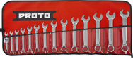 Proto® 14 Piece Full Polish Metric Short Combination Wrench Set - 12 Point - Benchmark Tooling