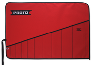 Proto® Red Canvas 10-Pocket Tool Roll - Benchmark Tooling