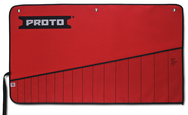 Proto® Red Canvas 17-Pocket Tool Roll - Benchmark Tooling