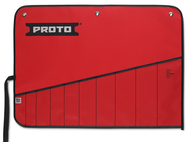 Proto® Red Canvas 10-Pocket Tool Roll - Benchmark Tooling