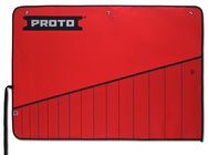 Proto® Red Canvas 15-Pocket Tool Roll - Benchmark Tooling