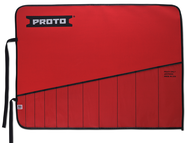 Proto® Red Canvas 11-Pocket Tool Roll - Benchmark Tooling