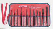 Proto® 12 Piece Punch & Chisel Set - Benchmark Tooling